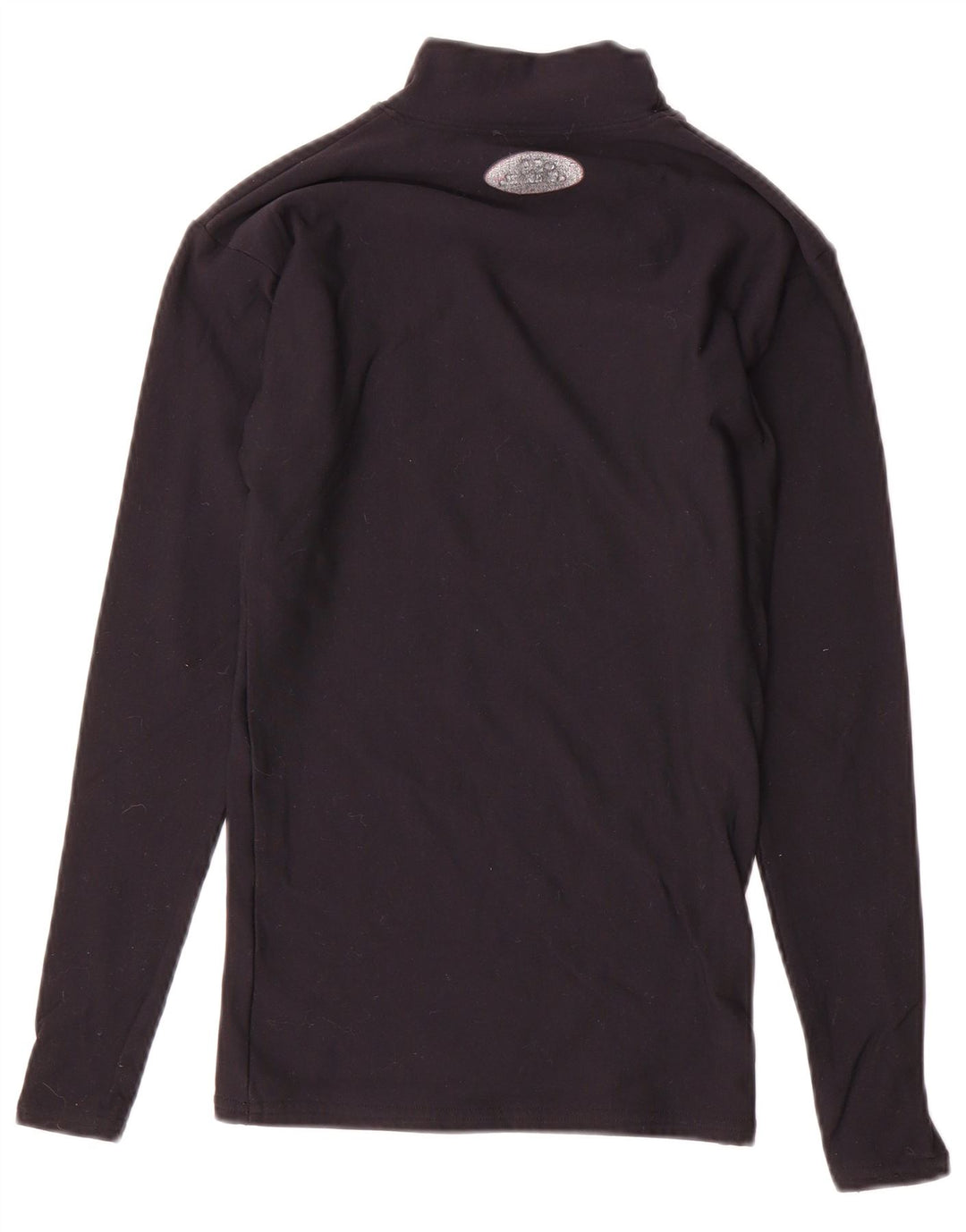 Under Armour Damen Top Langarm UK 10 Small Schwarz Nylon