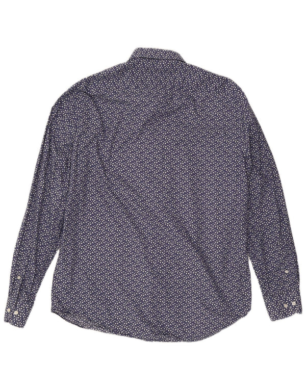 Tommy Hilfiger Herren-Hemd mit normaler Passform, Größe 44 17 1/2 XL, Marineblau mit Blumenmuster