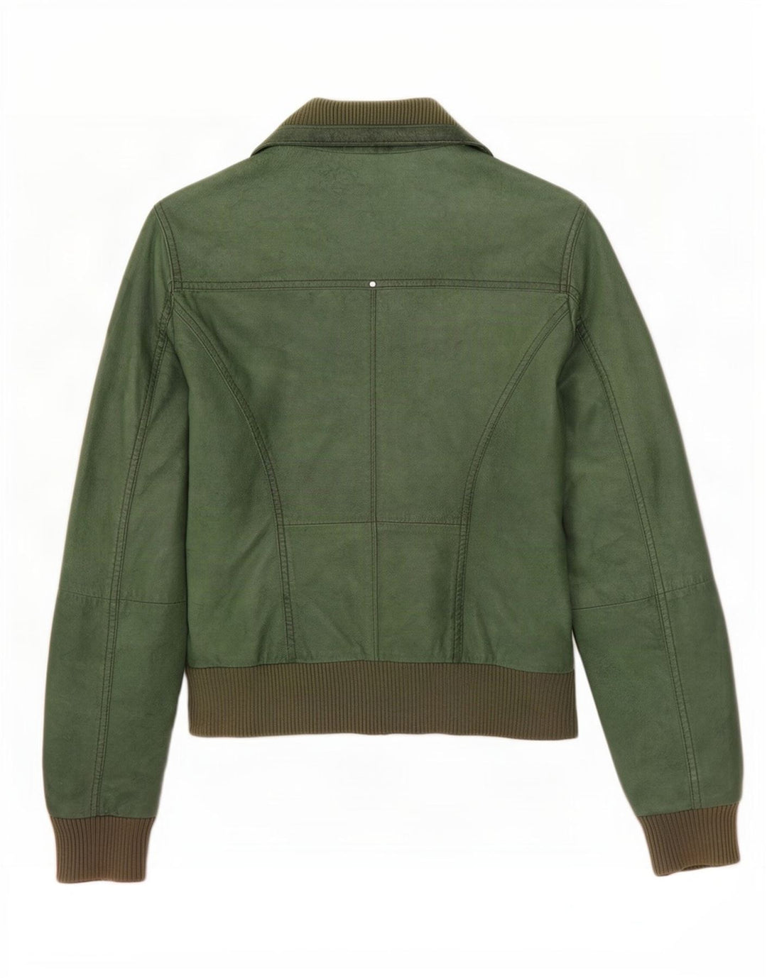 Helium Damen Lederjacke UK 12 Mittelgrün