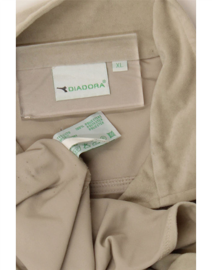 Diadora Herren-Trainingsanzug-Oberteil, Jacke, XL, Beige, Polyester