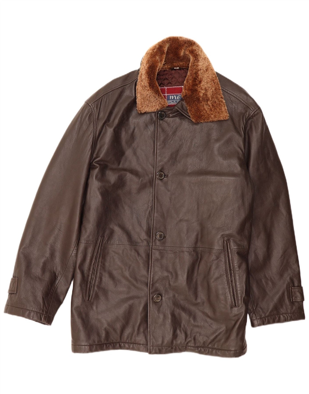 Martin Eden Herren Lederjacke IT 50 Großes braunes Leder