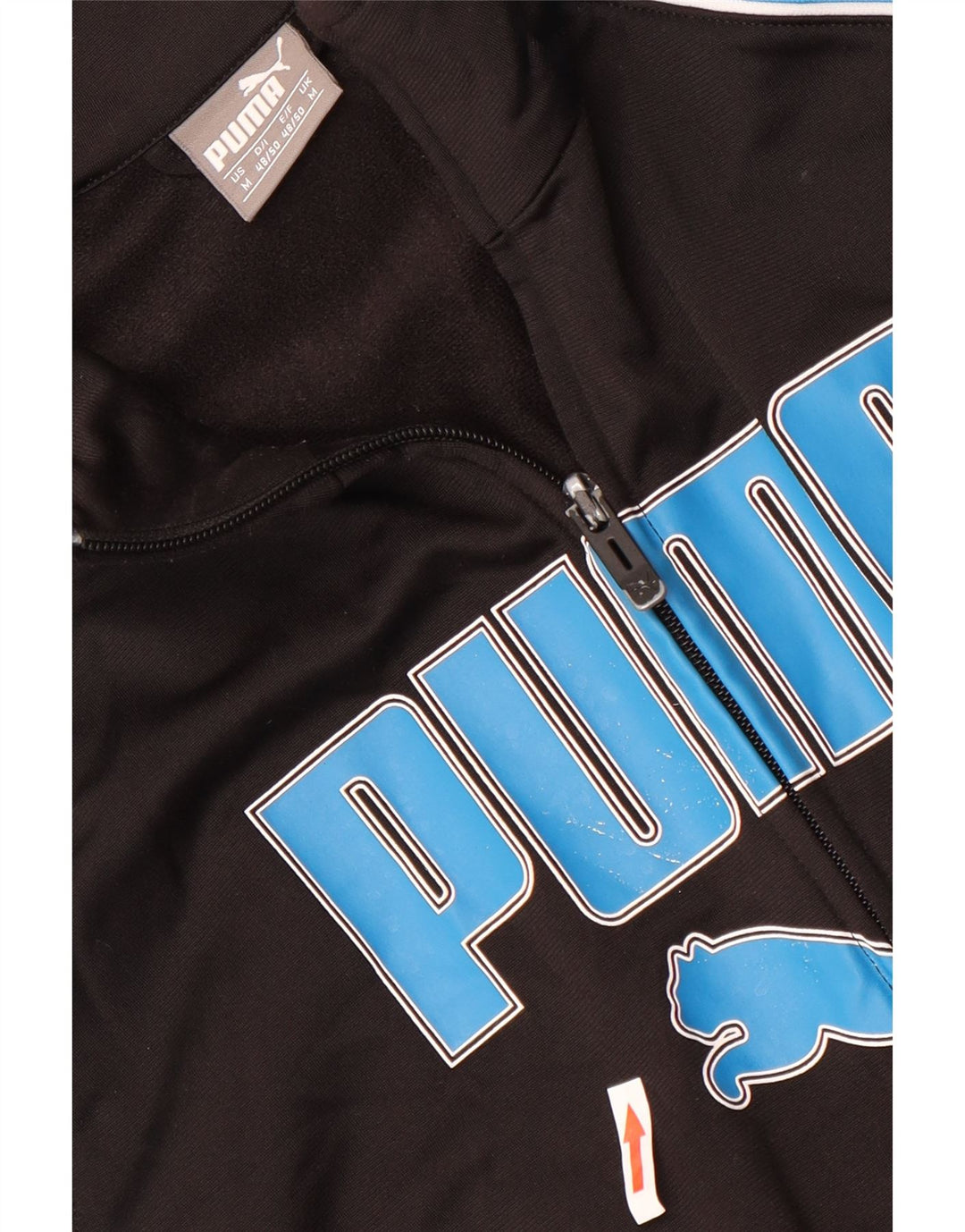 Puma Herren-Trainingsanzug mit grafischem Oberteil, Mittelschwarzes Farbblock-Polyester