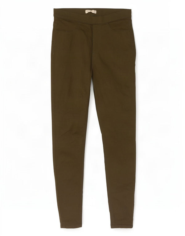 Marks & Spencer Damen Jegging-Jeans UK 10 Small W28 L30 Khaki Baumwolle