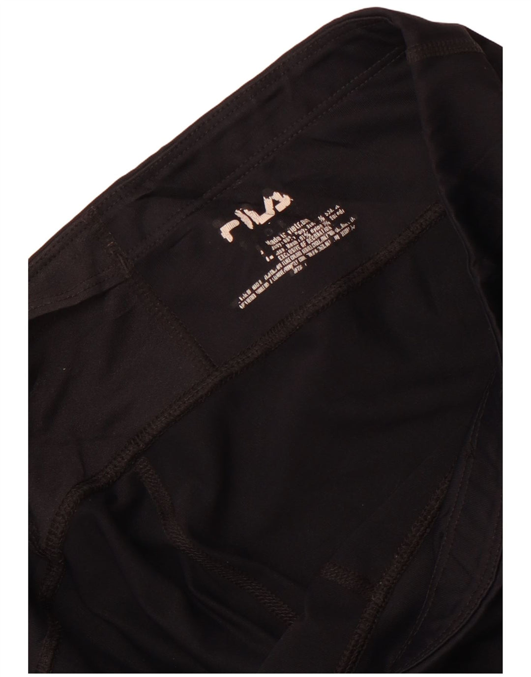 Fila Damen Capri-Leggings UK 16 Large Schwarz Nylon