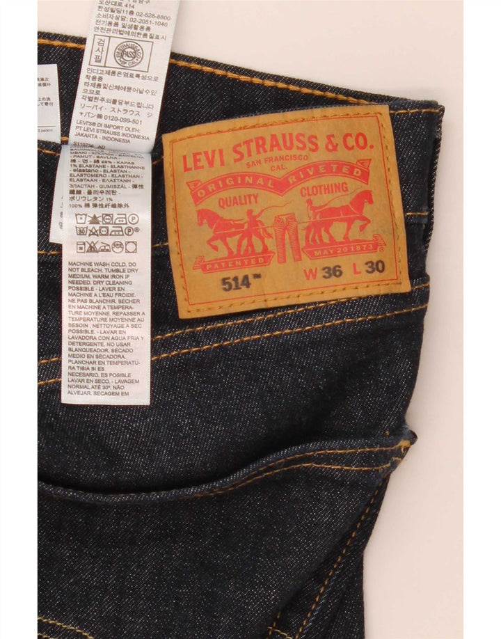 Levi's Herren 514 Capri Jeans W36 L24 Marineblau Baumwolle