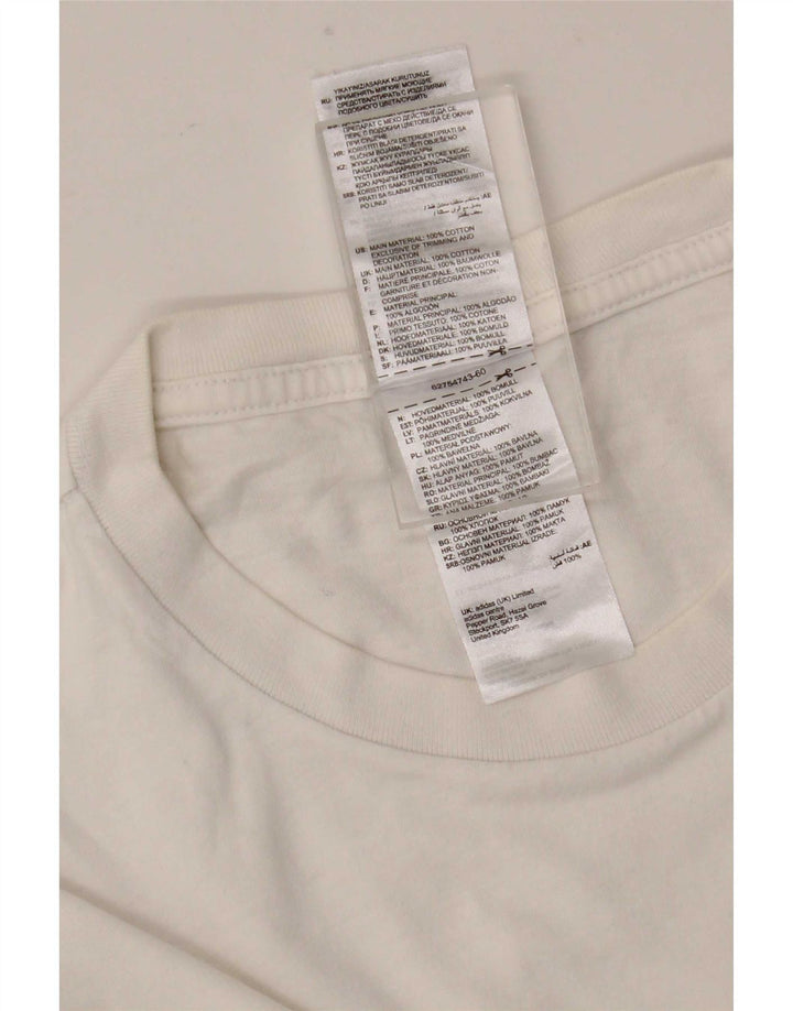 Adidas Herren T-Shirt Top Large Weiß Baumwolle