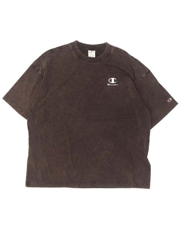 Champion Herren T-Shirt Top 2XL Schwarz Baumwolle