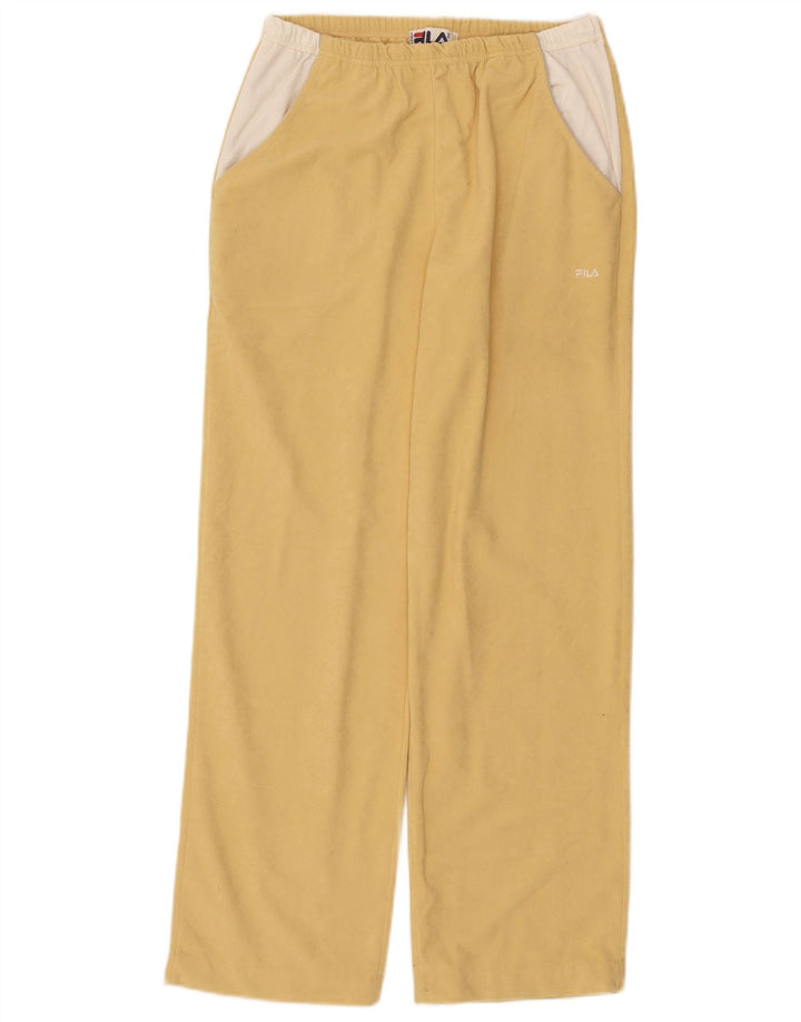 Fila Damen-Trainingshose IT 44 Mittelgelbes Farbblock-Triacetat