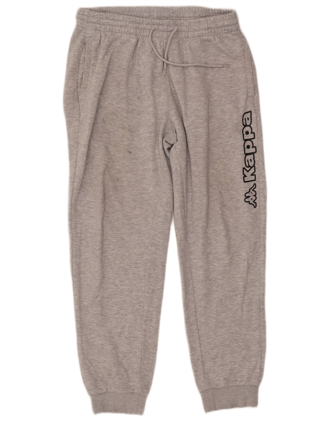 Kappa Herren-Trainingshose mit grafischem Muster, große graue Baumwolle