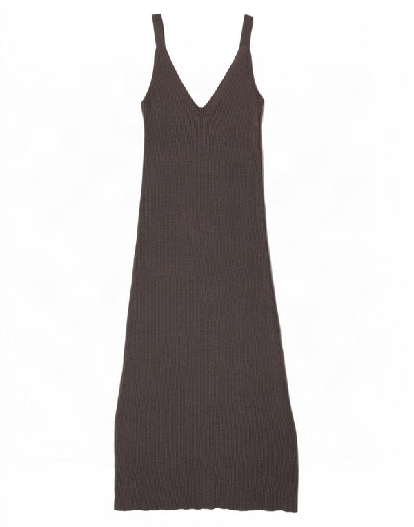 Ärmelloses Maxikleid für Damen von Zara, Gr. 8, Größe S, graue Viskose