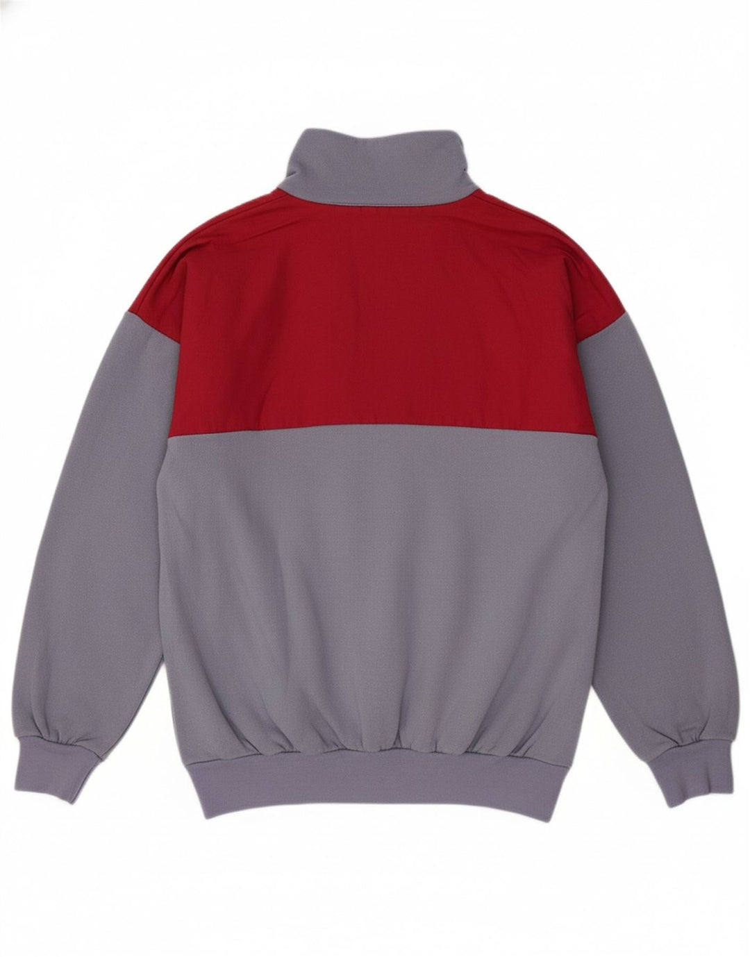 DIADORA Mens Zip Neck Sweatshirt Jumper IT 50 Medium Blue Colourblock