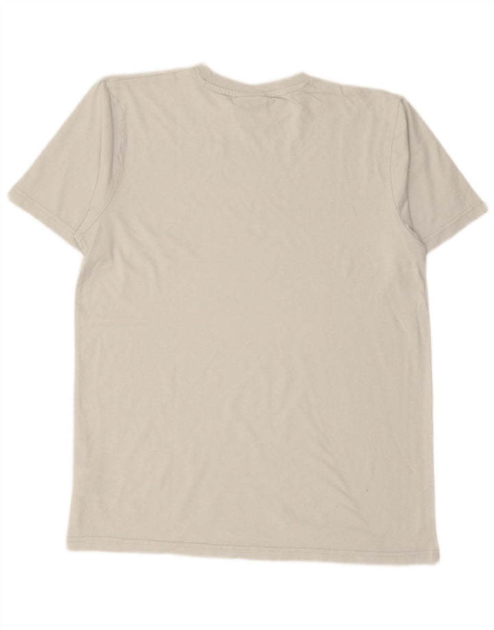 ELLESSE Herren-T-Shirt mit Grafik, mittelgraue Baumwolle