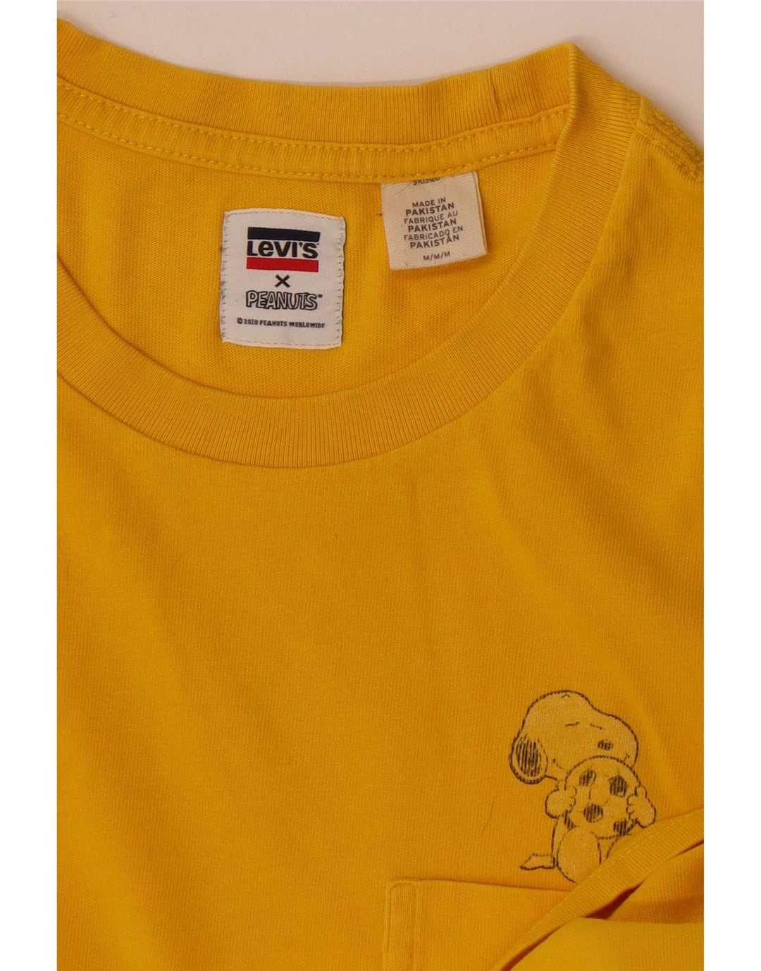 Levi's Herren Peanuts T-Shirt Top Mittelgelb
