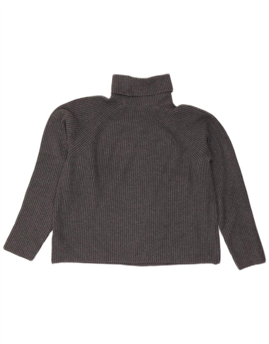 Marks & Spencer Damen Crop Rollkragenpullover Pullover UK 10 Small Grau