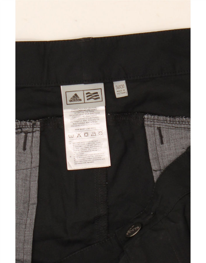 Adidas Herren Slim Chino Hose W36 L30 Schwarz Polyester