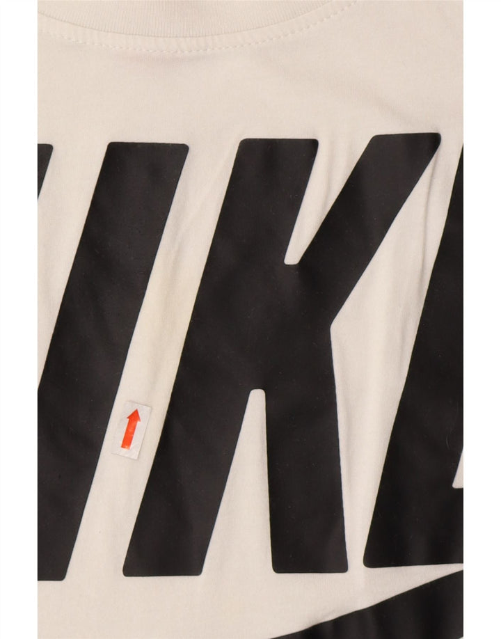 NIKE Herren-T-Shirt mit Grafik, Größe S, weiße Baumwolle