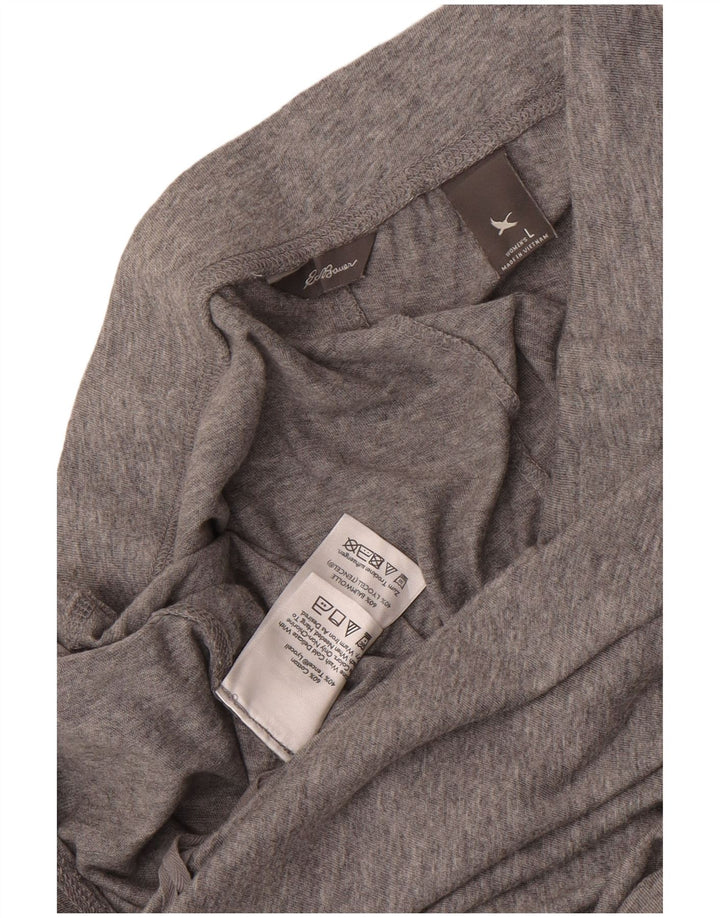 Eddie Bauer Damen-Maxirock, Größe L, W36, grau gefleckte Baumwolle