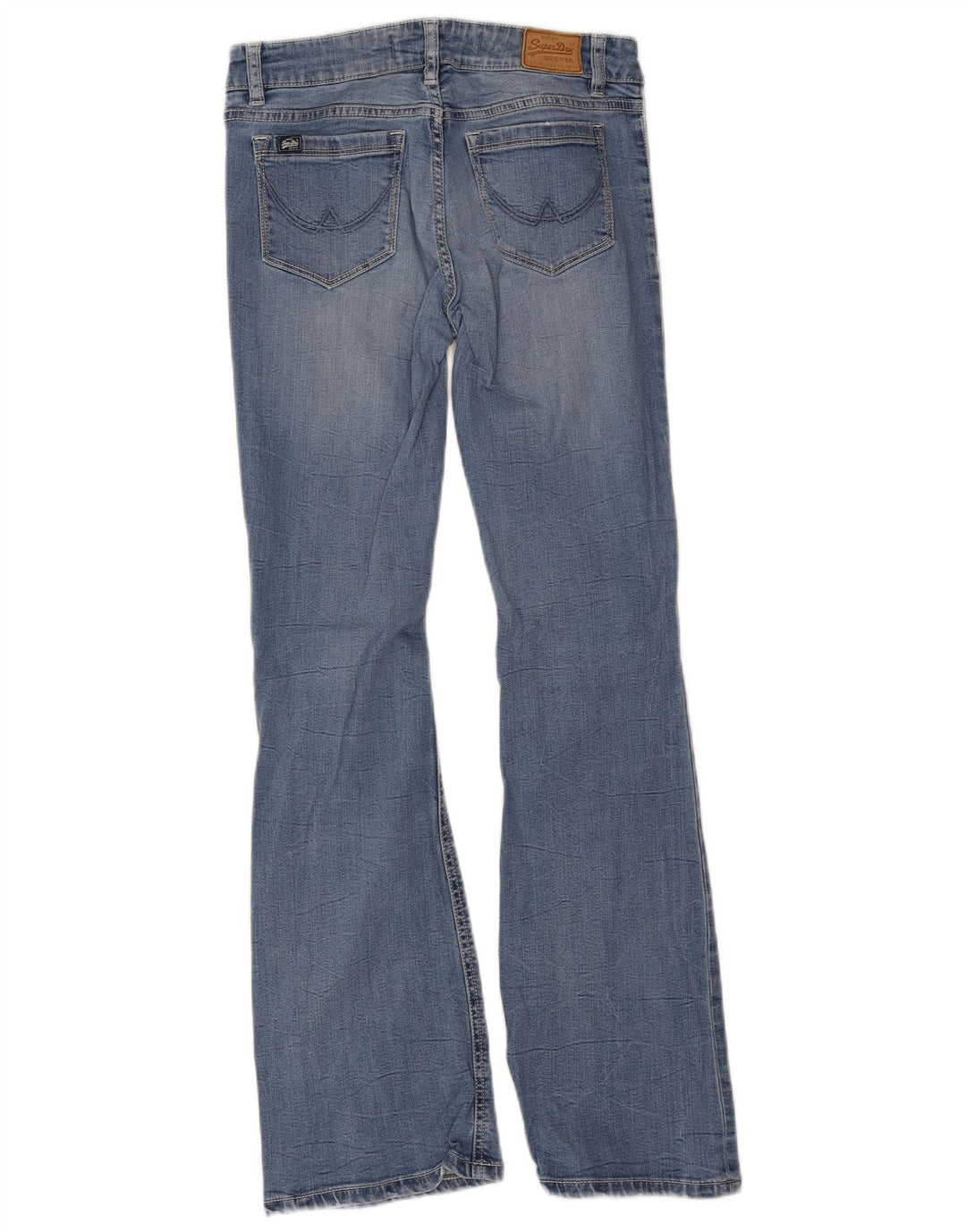 Superdry Damen Zadie Flared Jeans W26 L30 Blaues Lyocell