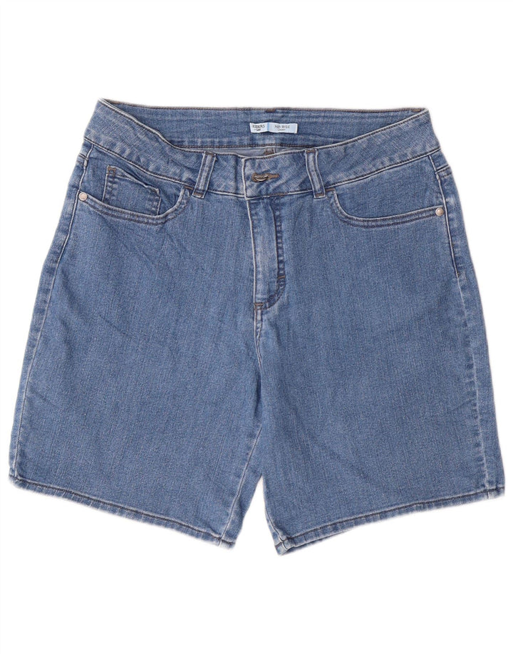LEE Damen Riders Mid Rise Denim Shorts US 10 Large W30 Blaue Baumwolle