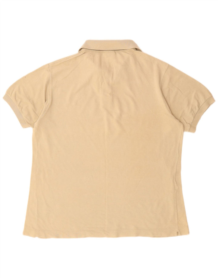 LACOSTE Herren-Poloshirt, Größe 5, große beige Baumwolle