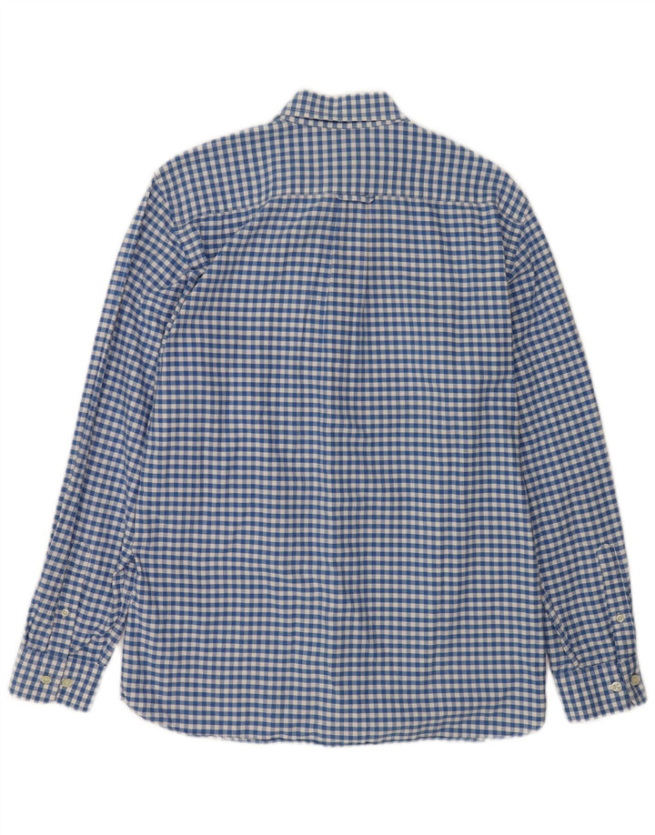 Gant Herren-Hemd mit normaler Passform, mittelblaue Gingham-Baumwolle