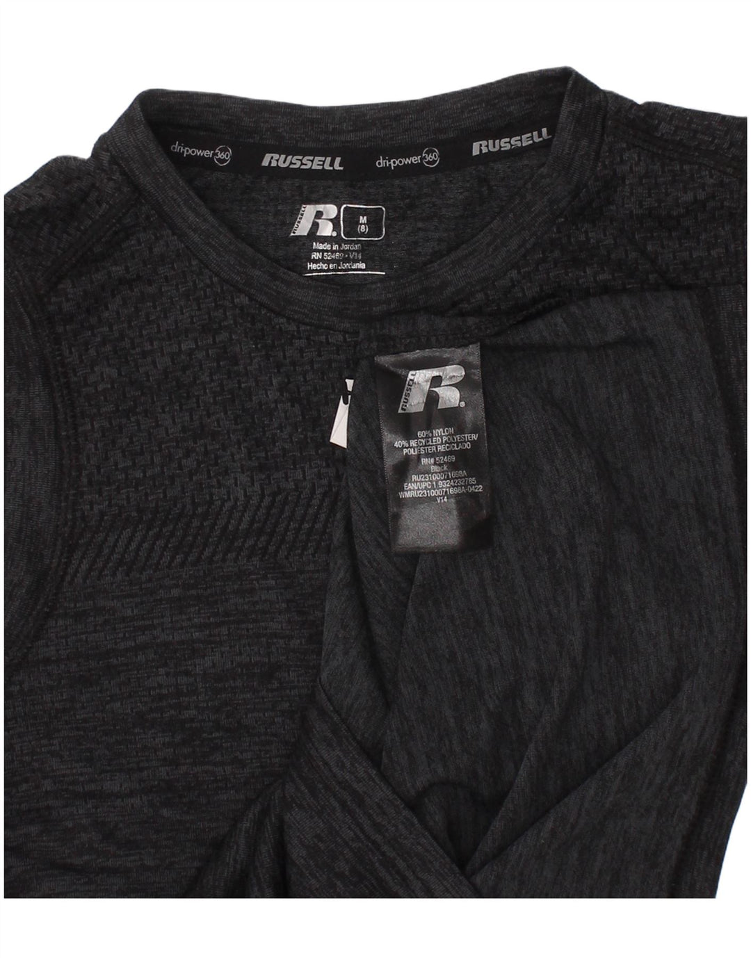 RUSSELL ATHLETIC Dri-Power-Trägershirt für Jungen, 7–8 Jahre, Mittelgrau meliert