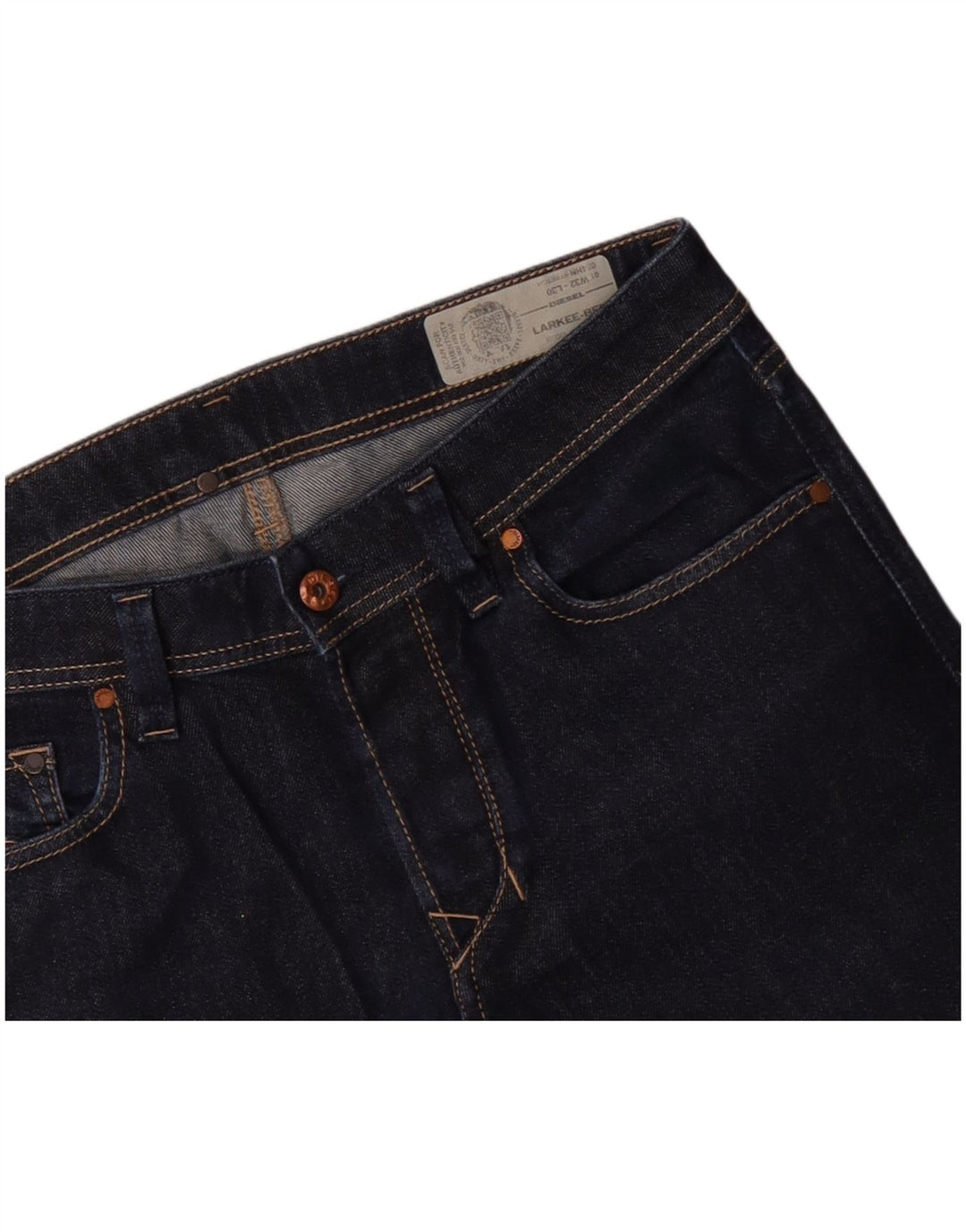 DIESEL Herren Larkee-Beex Straight Jeans W32 L30 Marineblaue Baumwolle