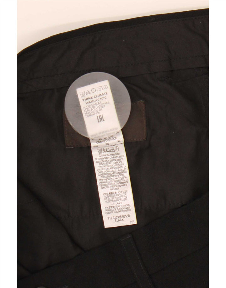 Marks & Spencer Herren-Chinohose mit maßgeschneiderter Passform, W34, L31, schwarzes Polyester