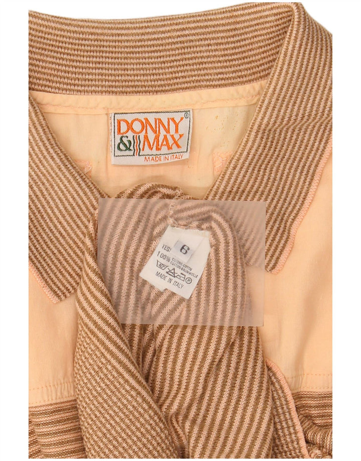 Donny & Max Herren-Poloshirt XL, braun gestreift, Baumwolle