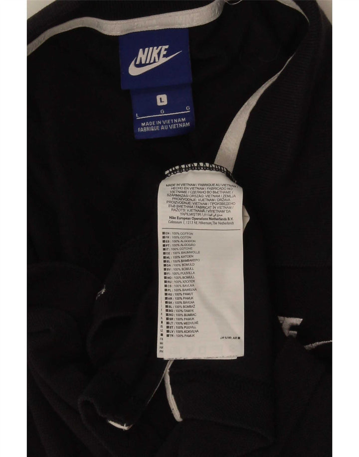Nike Herren-Poloshirt, groß, aus schwarzer Baumwolle