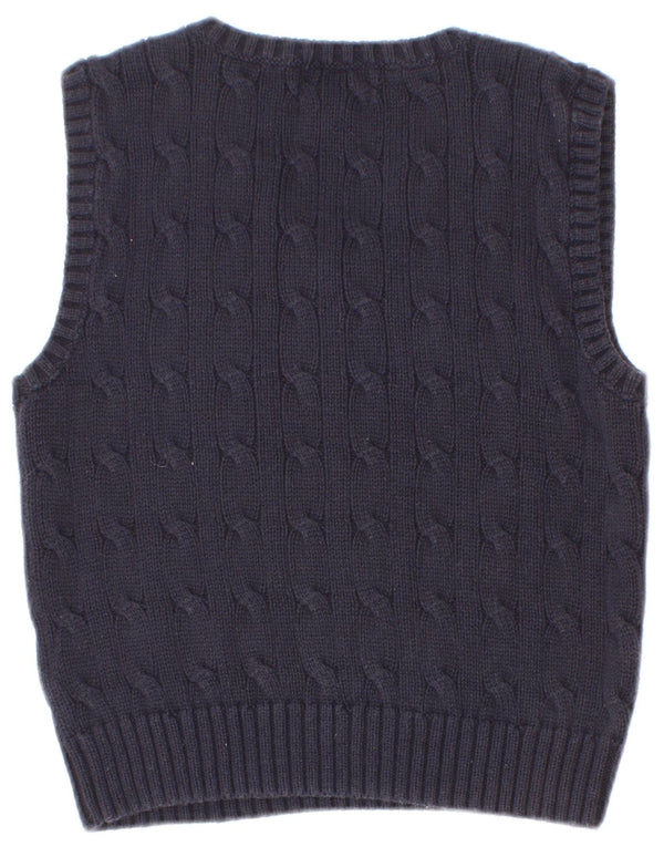 Polo Ralph Lauren Jungen-Weste-Tanktop, 2–3 Jahre, marineblaue Baumwolle