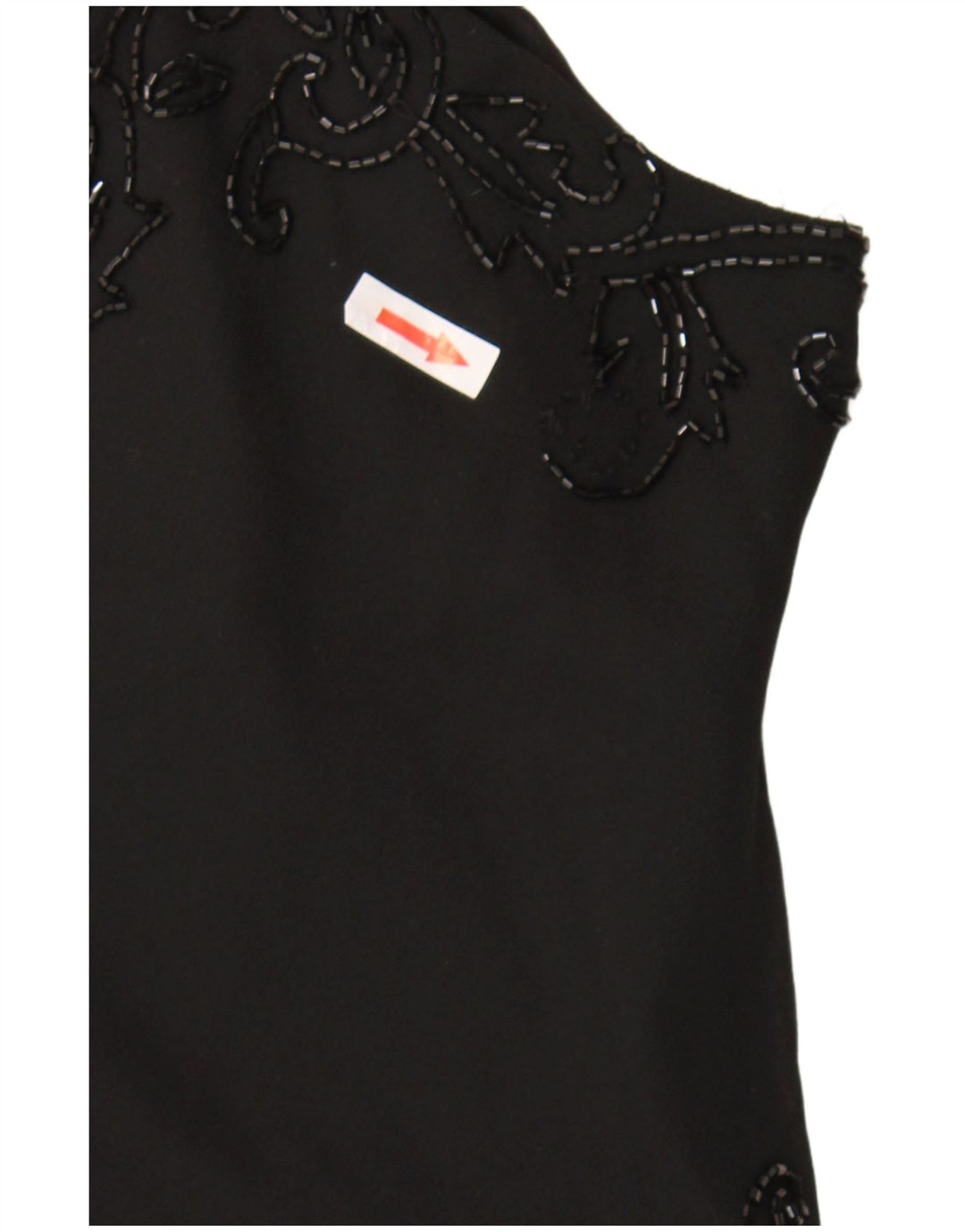 JMD Damen Asymmetrisches Slip-Kleid UK 12 Mittelschwarzes Polyester