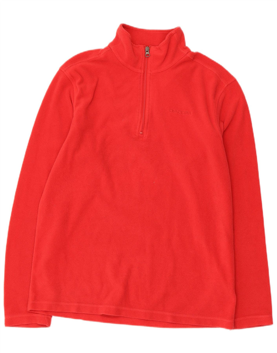 DIADORA Herren-Fleecepullover mit Reißverschluss am Hals, großes rotes Polyester
