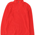 DIADORA Herren-Fleecepullover mit Reißverschluss am Hals, großes rotes Polyester