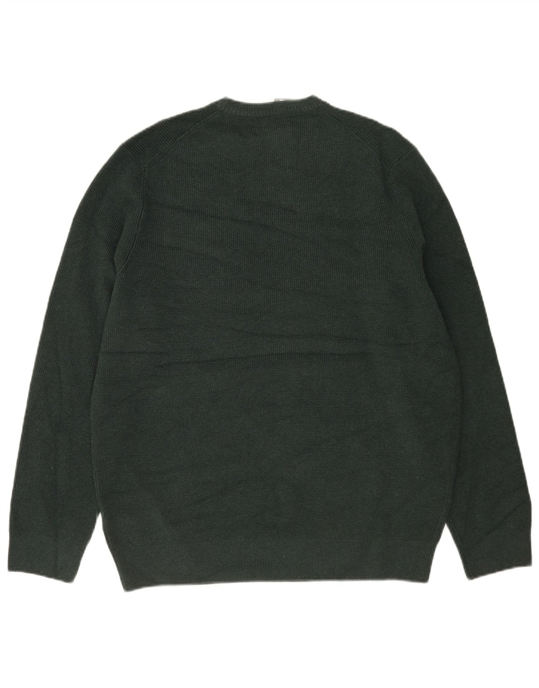 Marks & Spencer Herren-Pullover mit Rundhalsausschnitt, XL, grünes Polyester