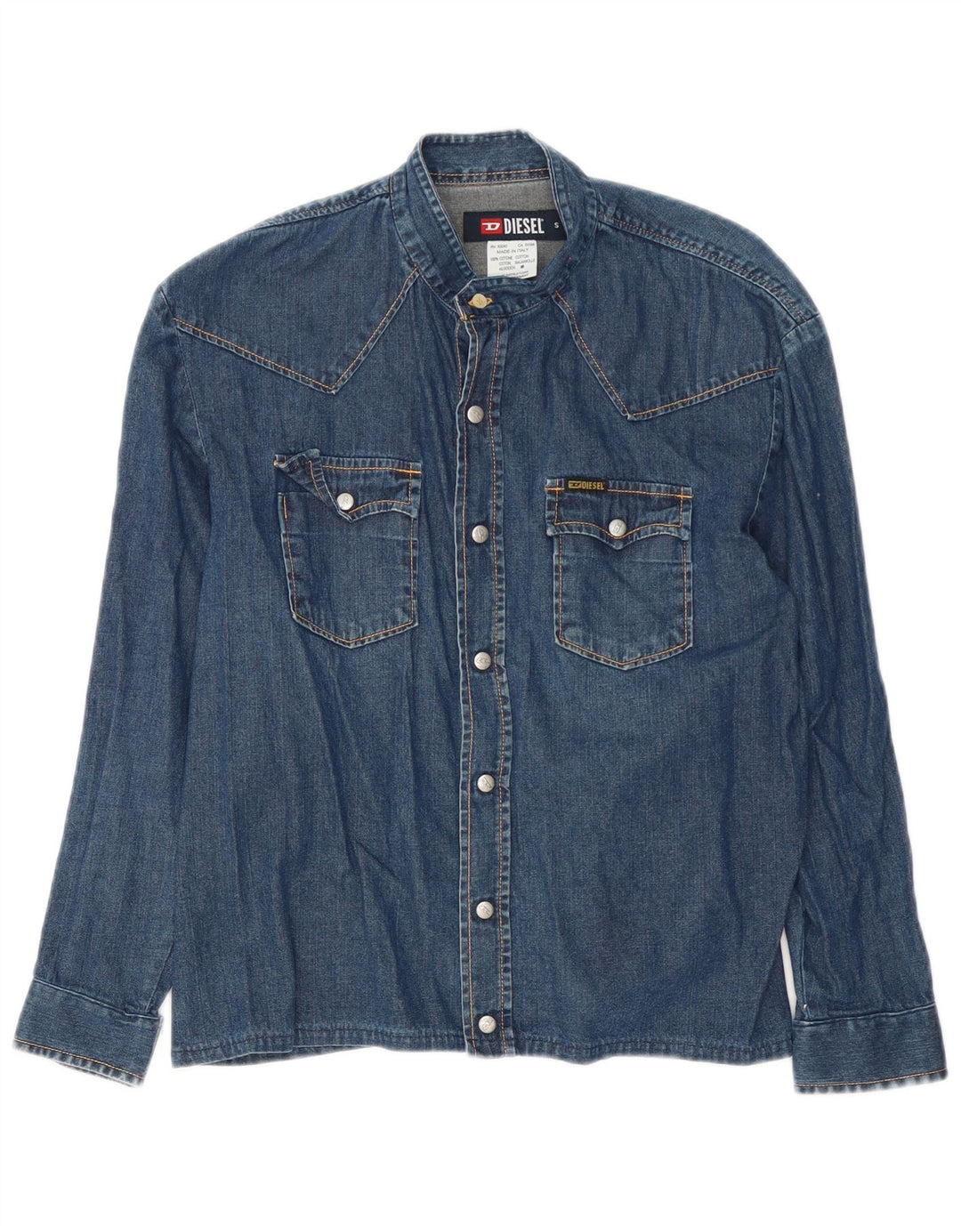 Diesel Damen-Jeanshemd, kleine blaue Baumwolle