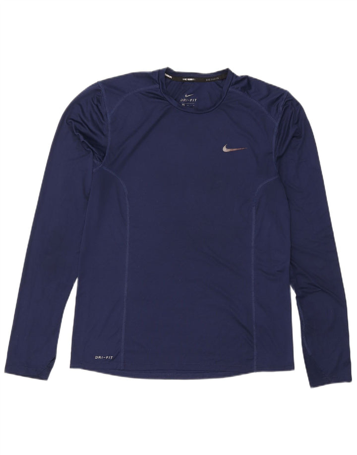 Nike Herren Dri Fit Top Langarm Medium Marineblau Polyester