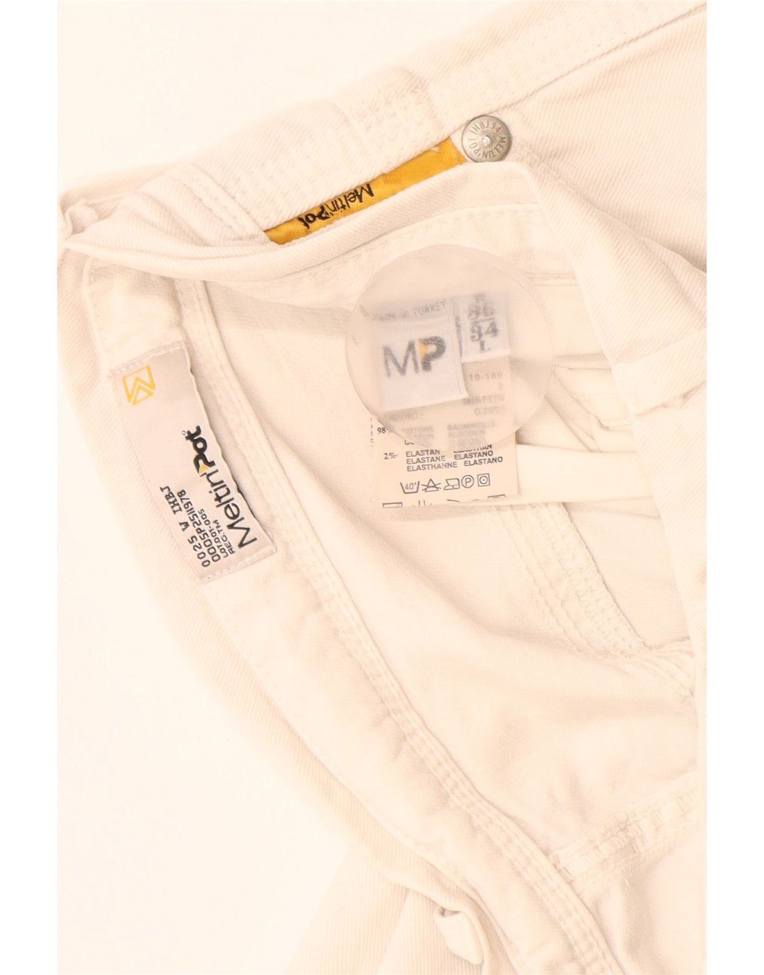 Meltin' Pot Damen Slim Jeans W36 L34 Weiße Baumwolle