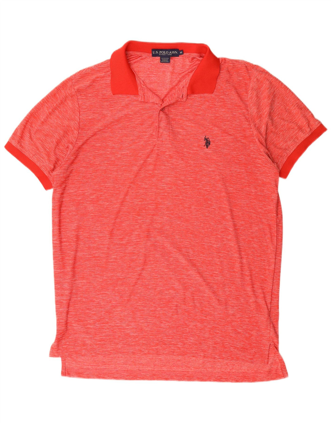 U.S. Polo Assn. Herrenhemd Mittelrot gesprenkeltes Polyester