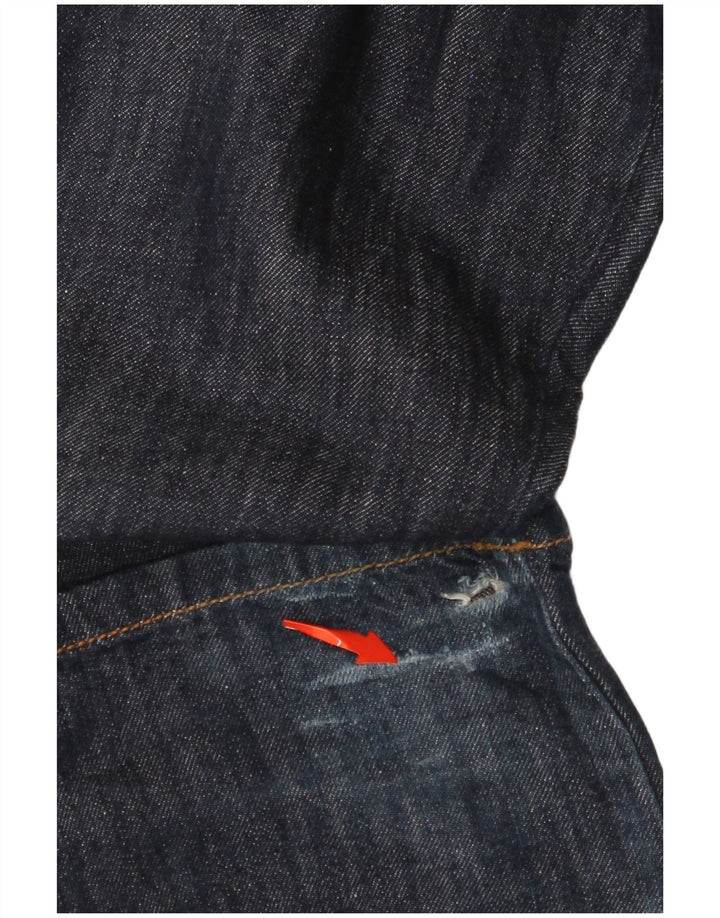 CALVIN KLEIN Damen Straight Jeans W27 L35 Marineblaue Baumwolle