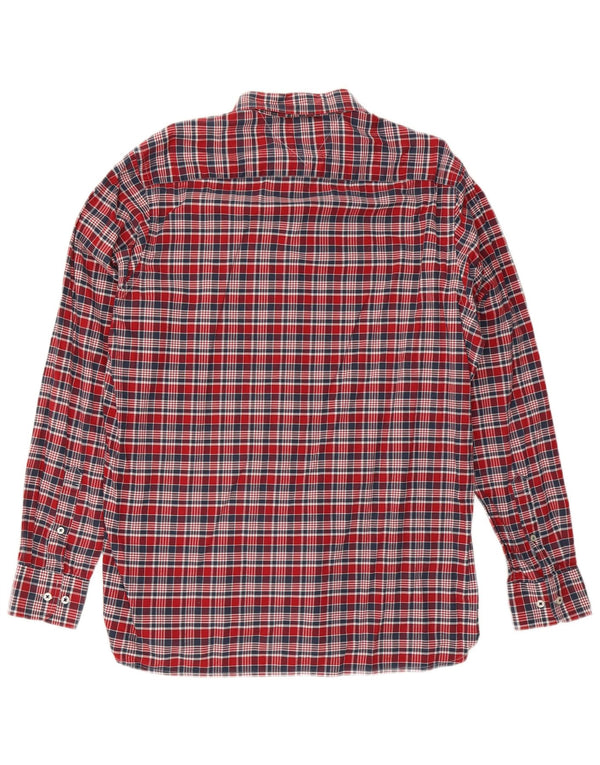 Tommy Hilfiger Herren-Hemd mit individueller Passform, groß, rot kariert, Baumwolle