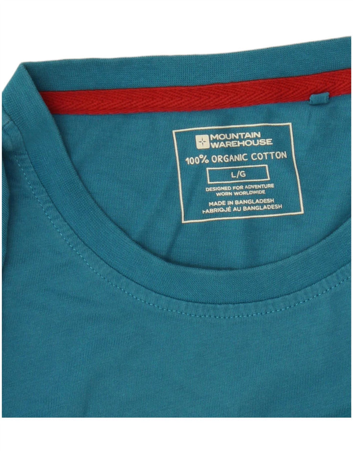 Mountain Warehouse Mens Graphic T-Shirt Top Large Blue Cotton