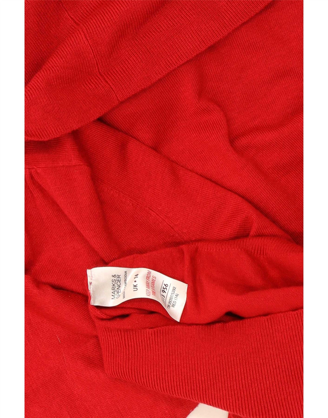Marks & Spencer Rollkragenpullover für Damen, UK 14, mittelrote Viskose