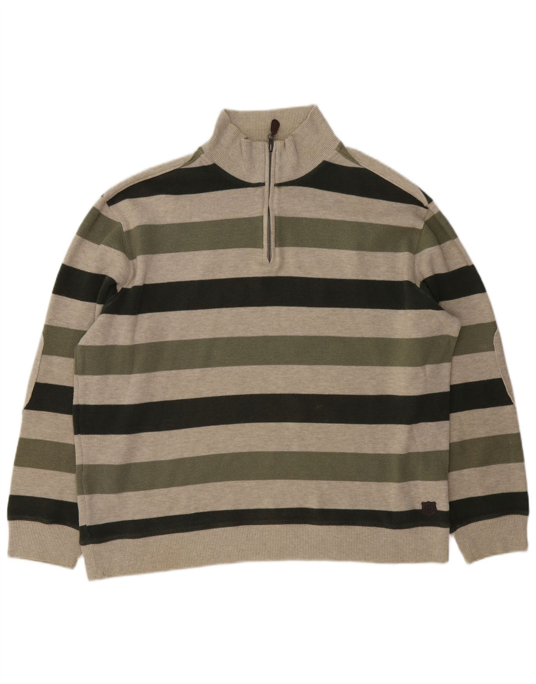 Marks & Spencer Herren-Pullover Harbor mit Reißverschluss, Blau, Größe L, Khaki