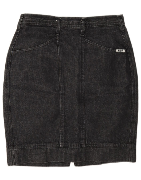 Wit Boy Damen Mini-Jeansrock W28 Mittelgrau