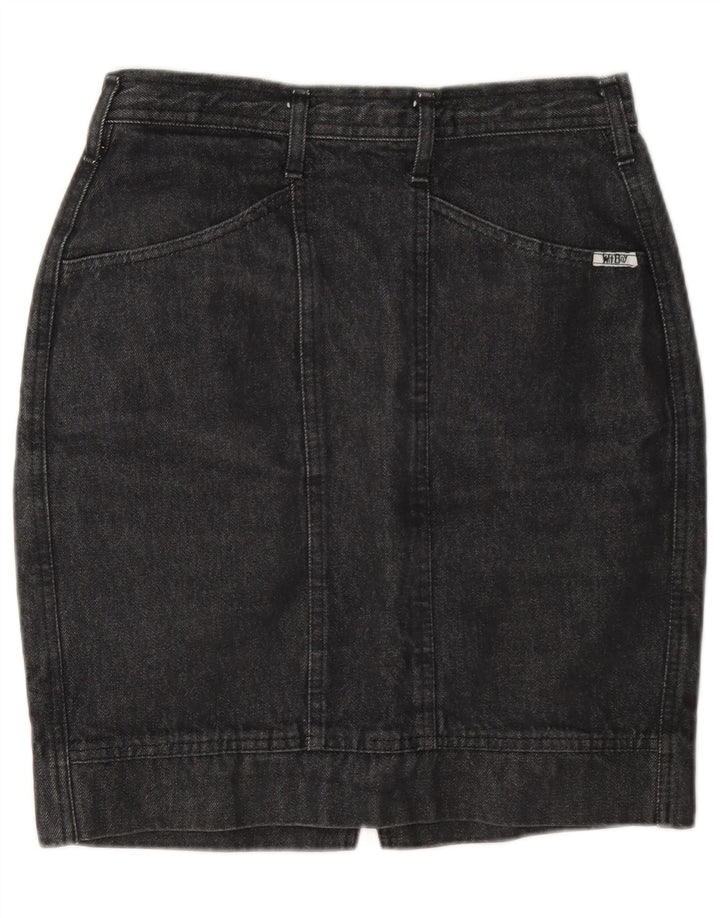 Wit Boy Damen Mini-Jeansrock W28 Mittelgrau