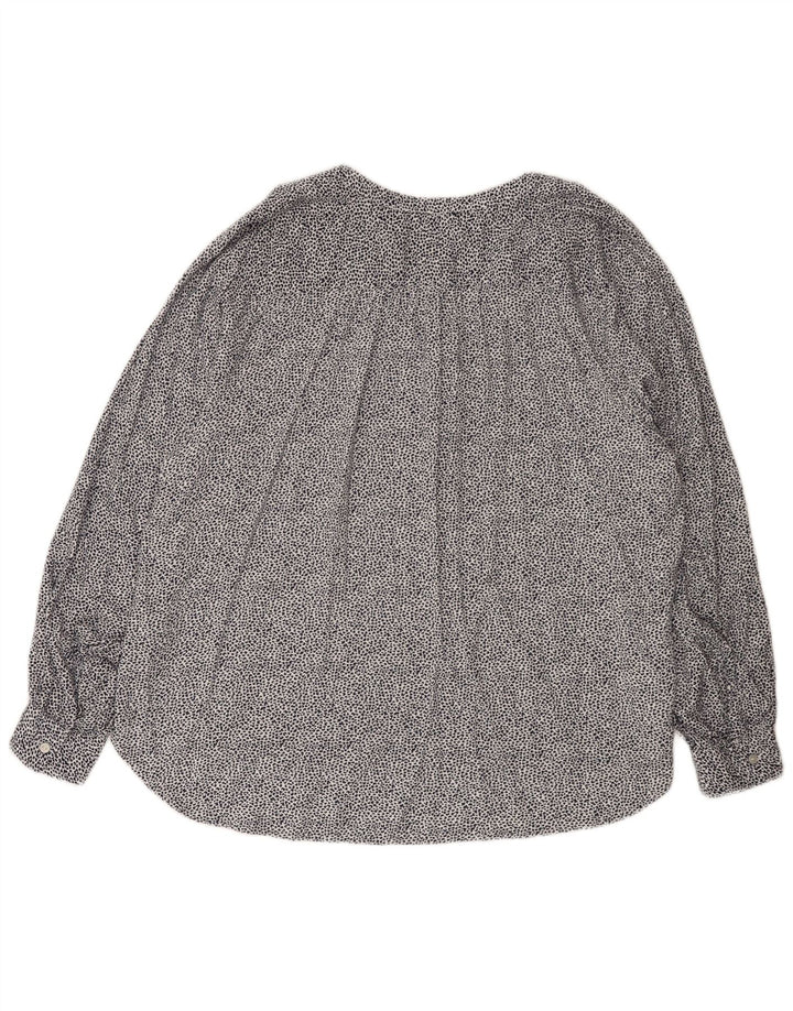 Marks & Spencer Damen Pullover-Hemdbluse UK 20 2XL Weißer Animal-Print