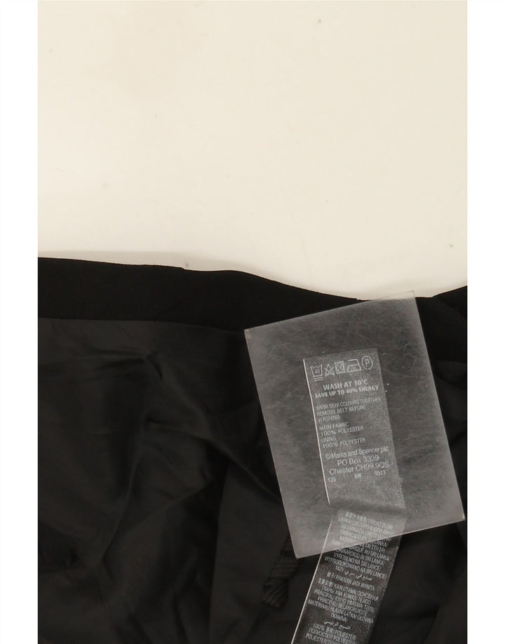 Marks & Spencer Damen A-Linienrock UK 20 2XL W40 Schwarz Polyester