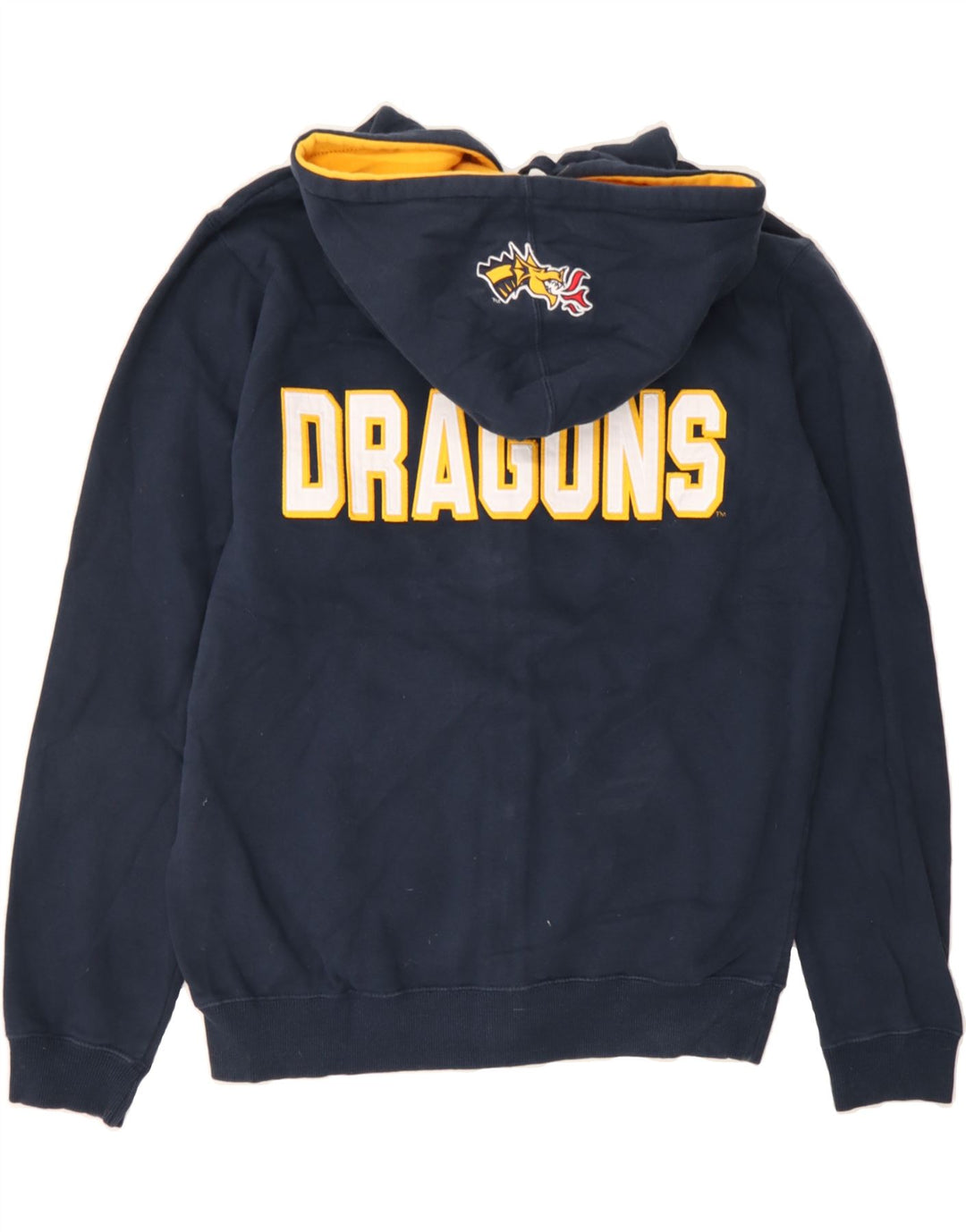 CHAMPION Mens Graphic Zip Hoodie Sweater Medium Navy Blue Vintage Champion and Second-Hand Champion from Messina Hembry 