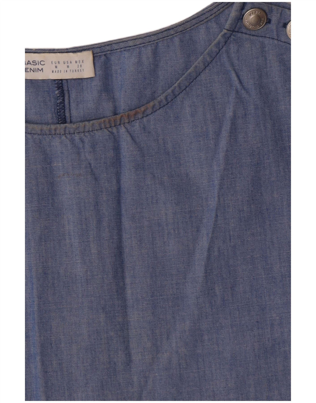 Zara Damen Zeltkleid UK 14 Mittelblaue Baumwolle